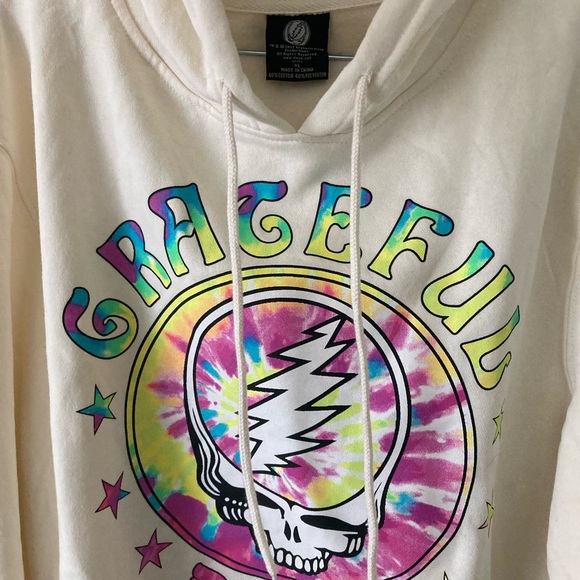 Grateful Dead hoodie size XL white tie dye deadhead - Picture 5 of 5
